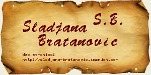 Slađana Bratanović vizit kartica